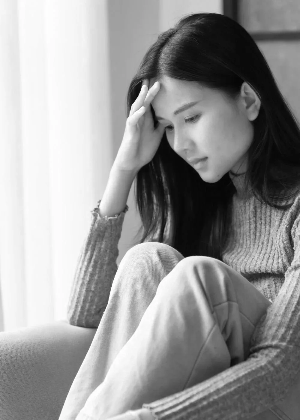 Woman suffering from burnout and exhaustion needing therapy for burnout