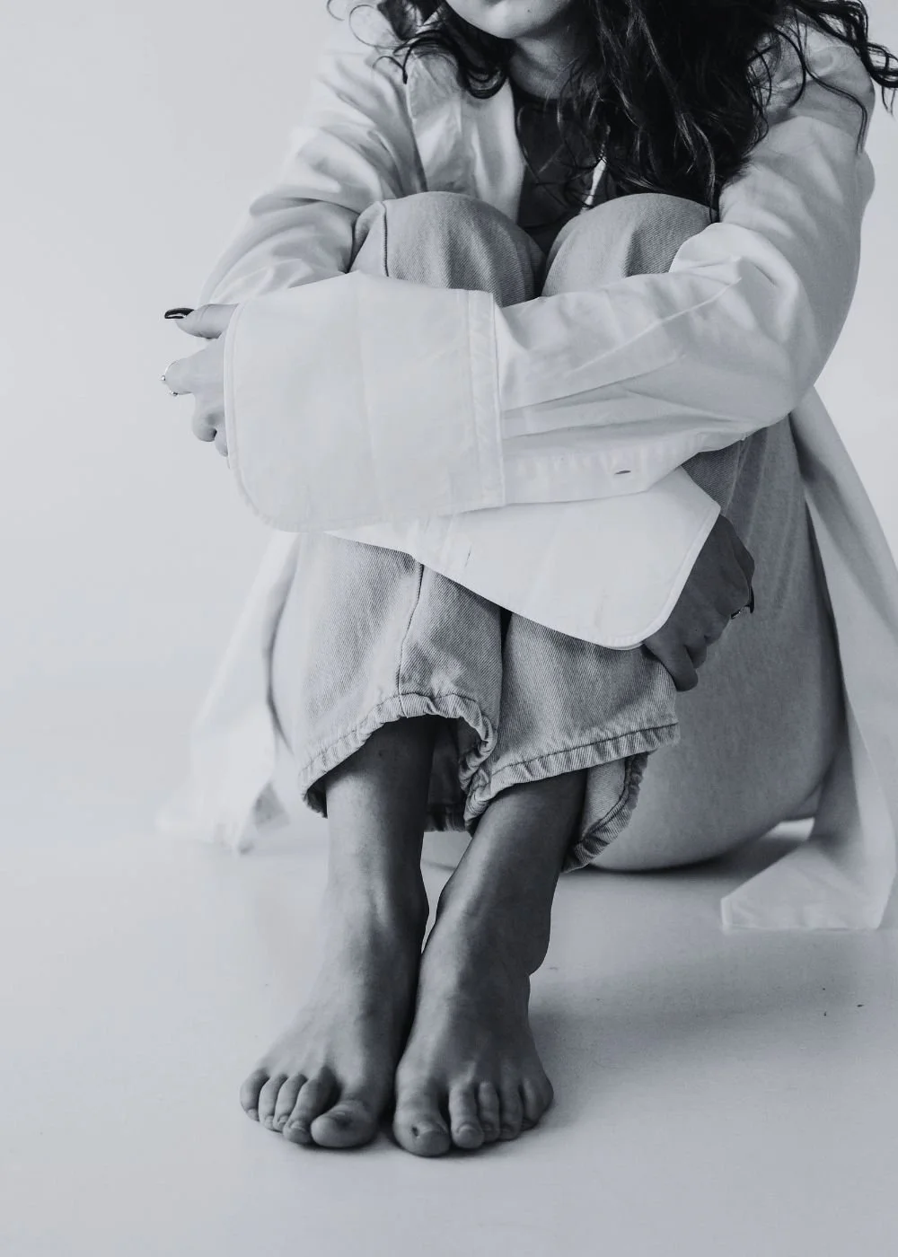 Woman with stress and anxiety contemplating relationship therapy