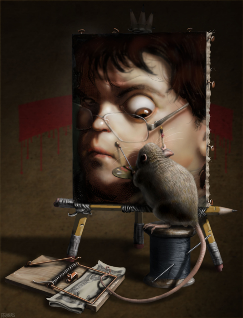 Self Portrait. Oil on panel