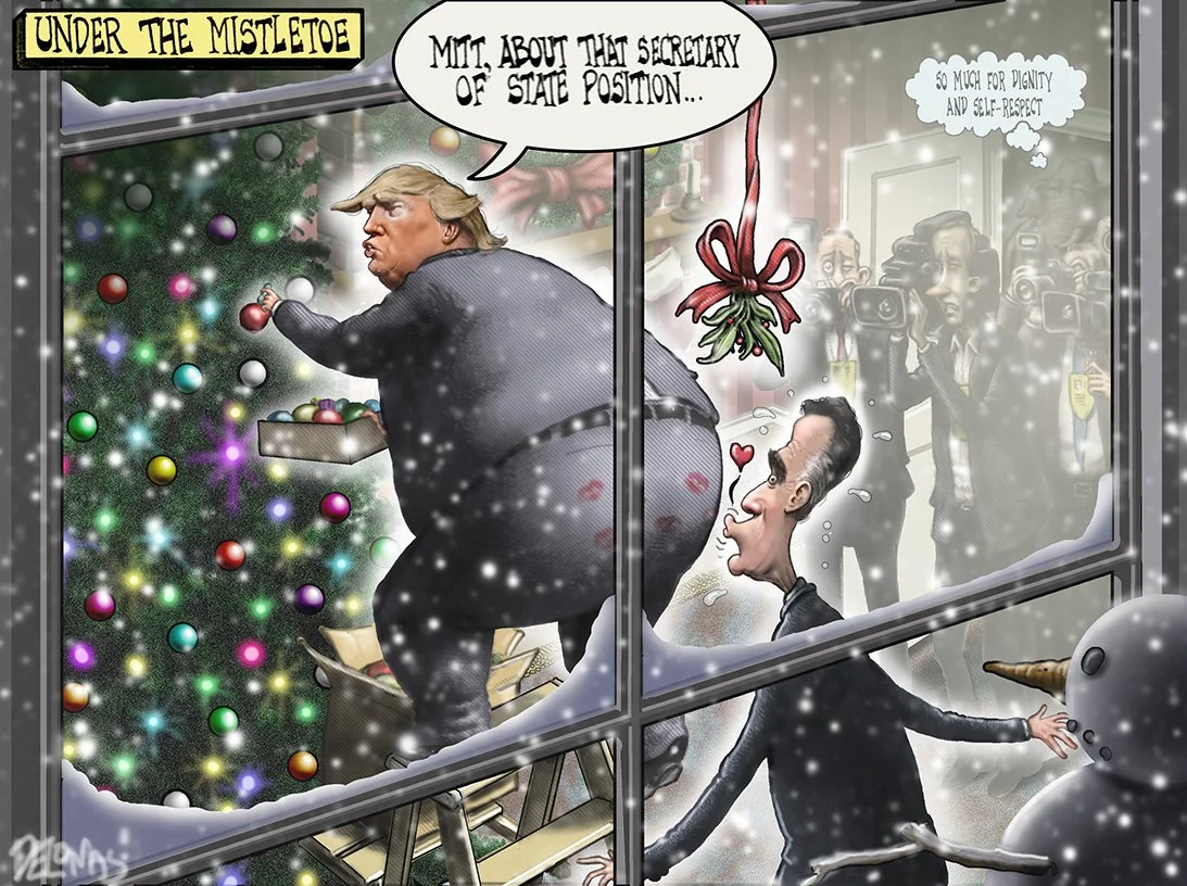 76 Mistletoe Christmas Trump Romney.jpg