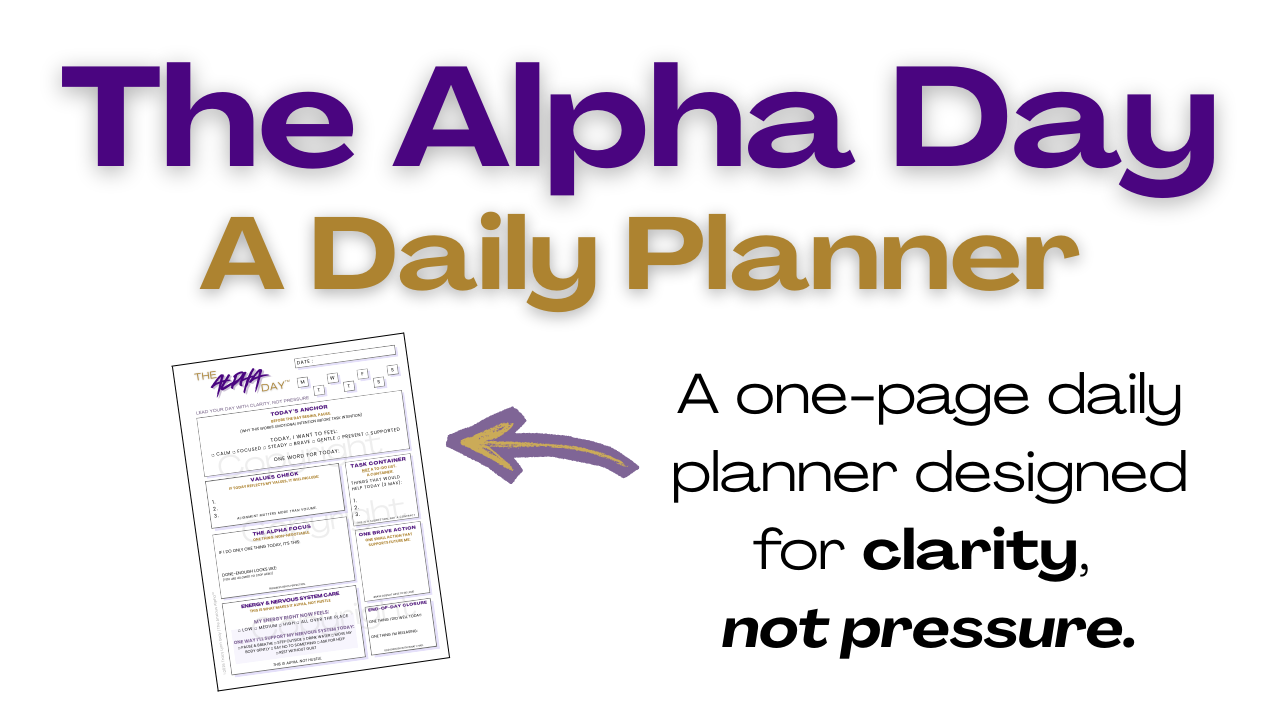 The Alpha Day™ Daily Planner