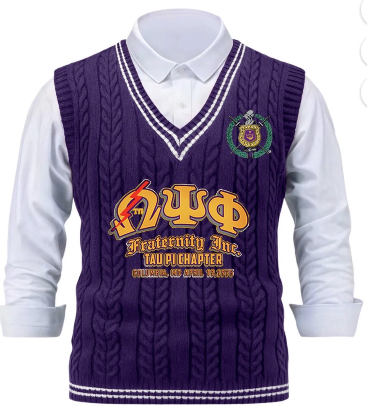 Tau Pi Chapter Vest Purple