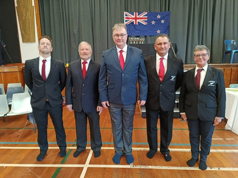 The NZKF Board of Directors (Minus Alex Bennett). From left to right: Blake Bennett, Bruce Middleton, Shane Robinson, Alan Stephenson, Sue Lytollis.