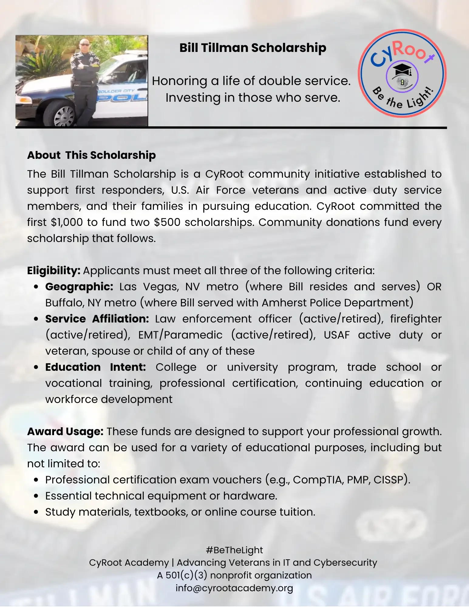 Bill Tillman Scholarship