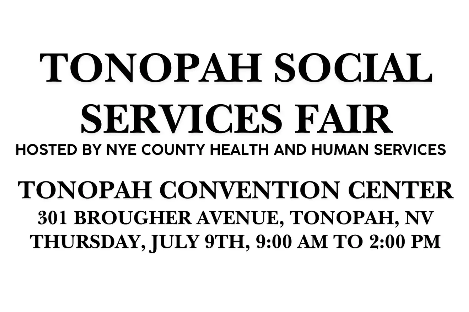 Tonopah Social Services Fair 