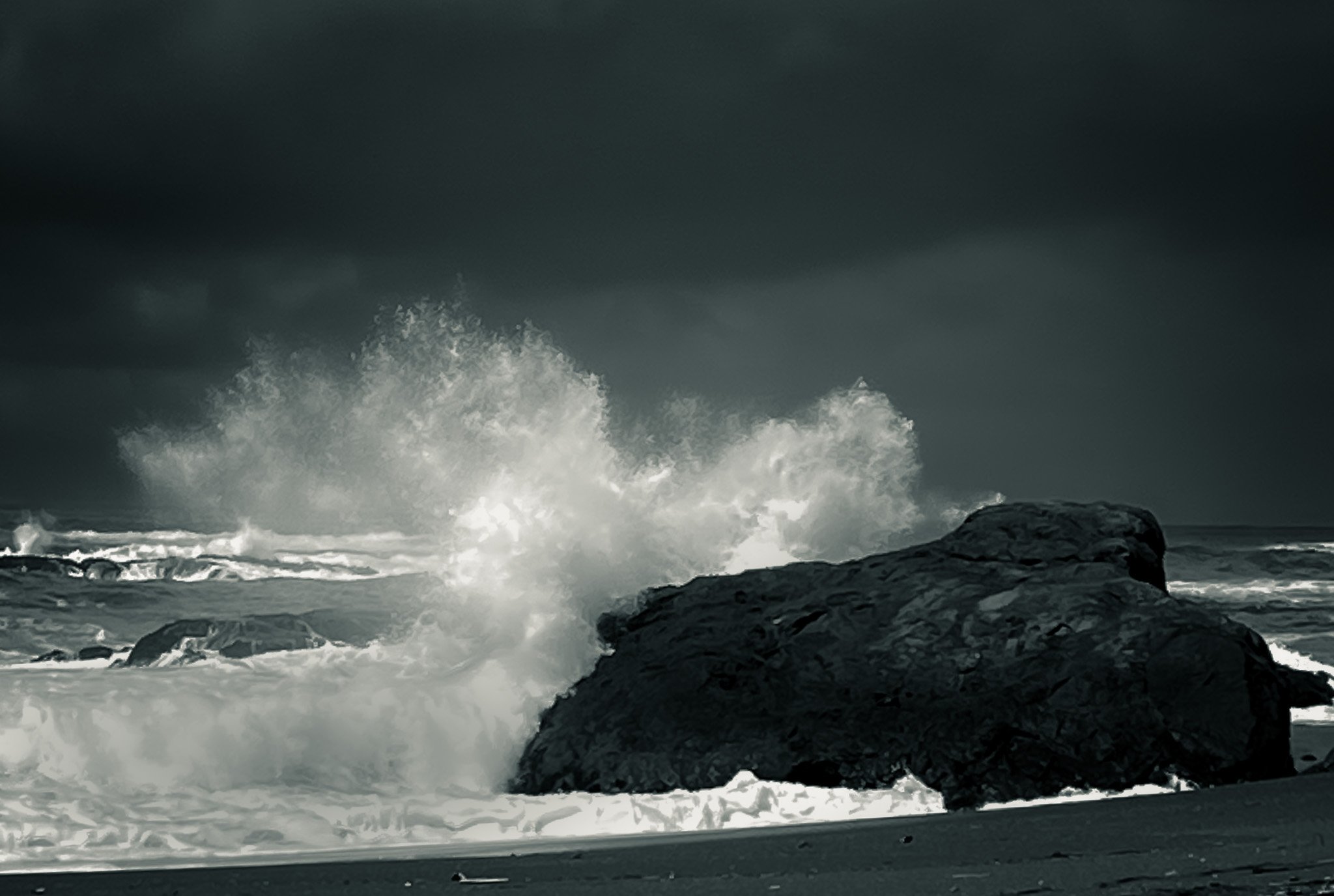 Sonoma Coast-Crashing Wave-01