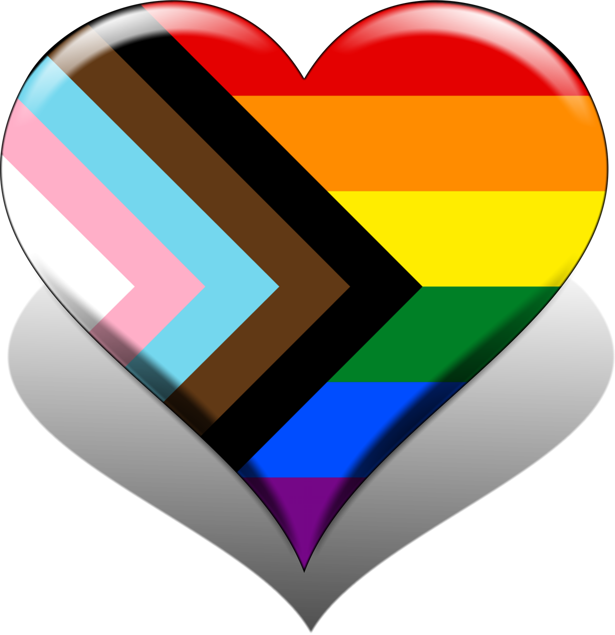 LGBTQIA colored heart