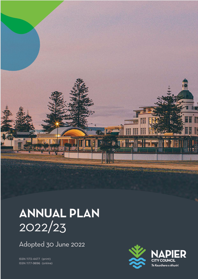 Napier City Council Annual Plan 2022/23 cover photo