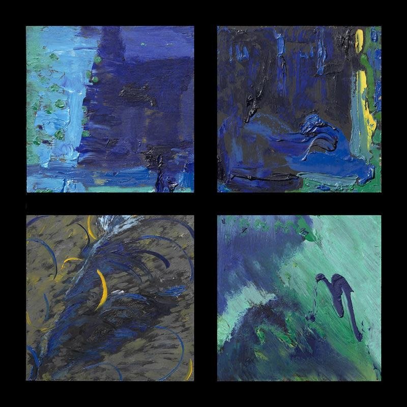 Blue Squares on Black