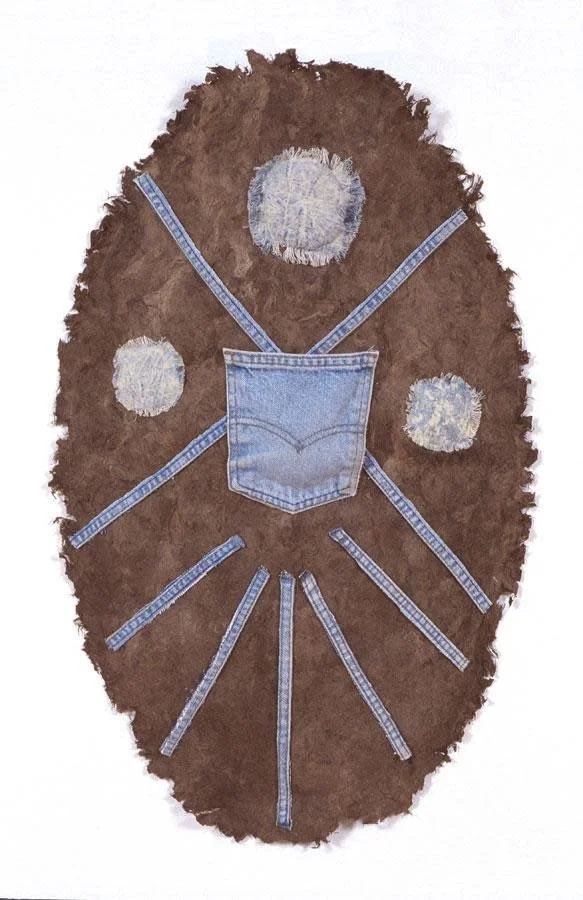 Shield on Bark Paper