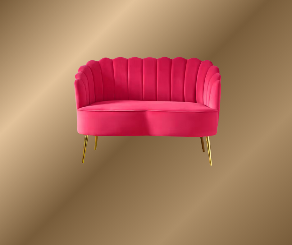 Hot Pink Velvet Couch