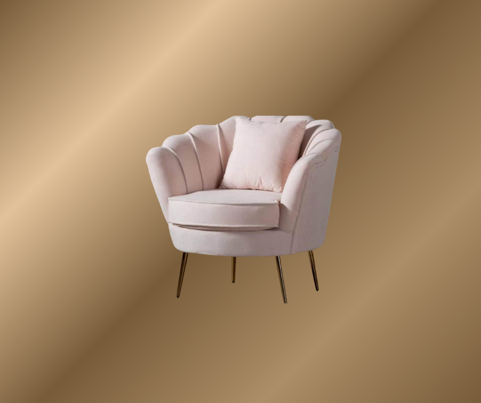 Pink Velvet Loveseat