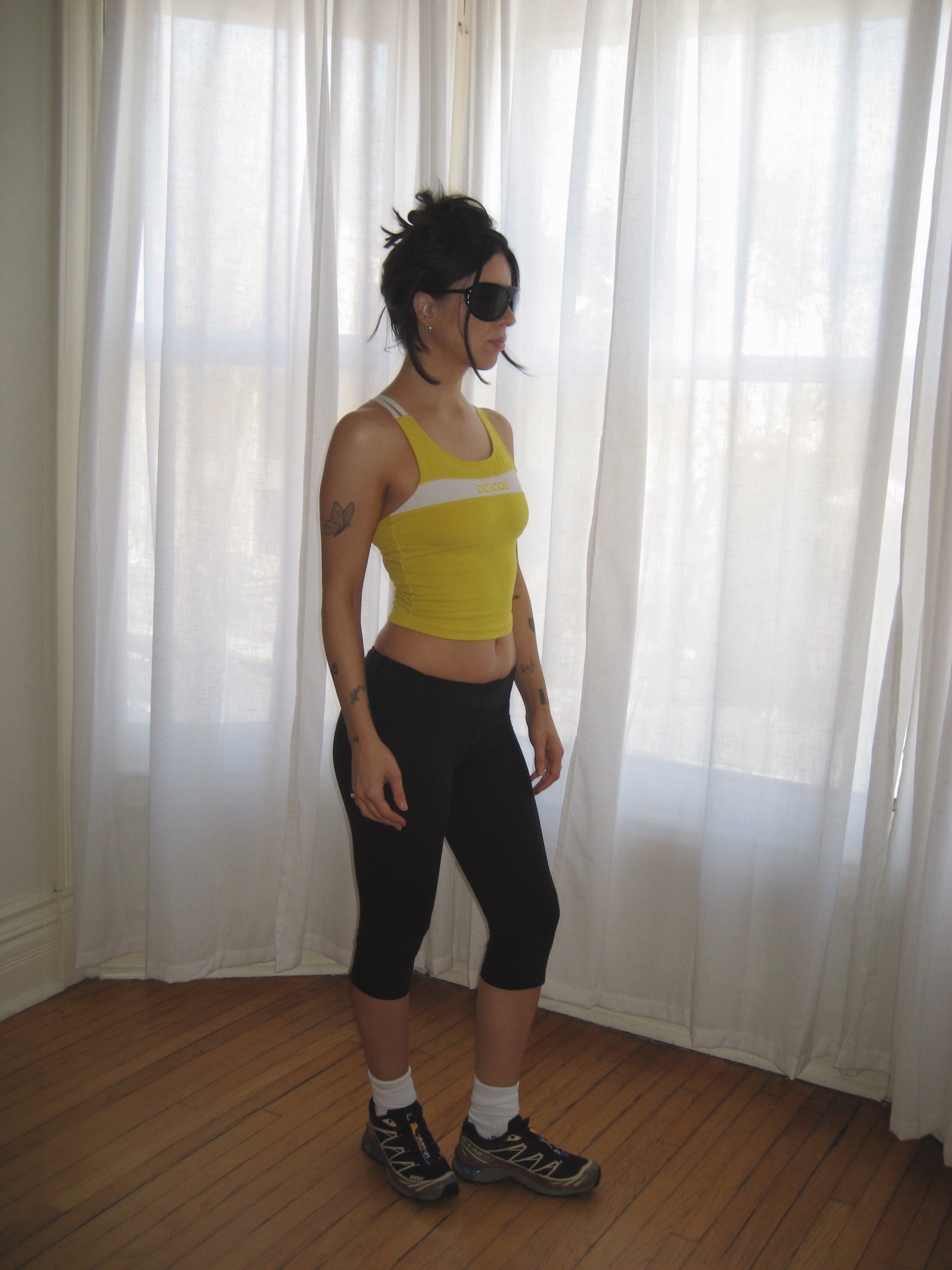 vintage yellow adidas top