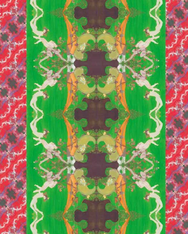 The Rhythm of flight · 3, 12mm Silk Satin/8mm Silk Chiffon, 55*200cm, 2016