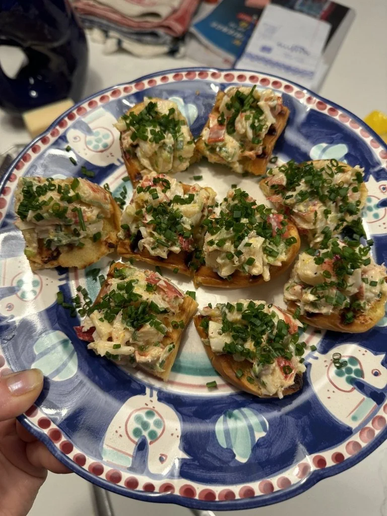 Lobster roll bites, a staple of summer.