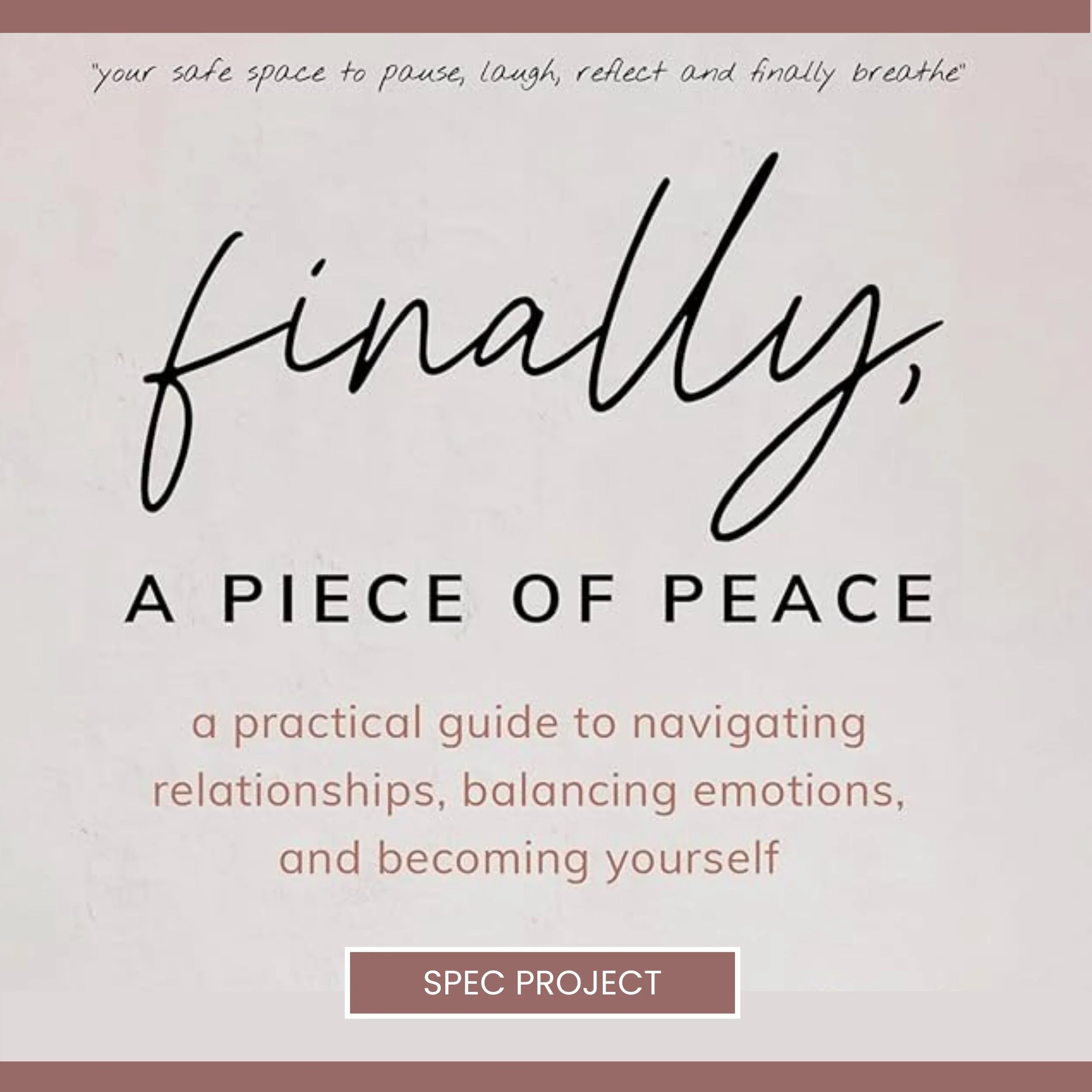 Finally, a Piece of Peace - Spec Project