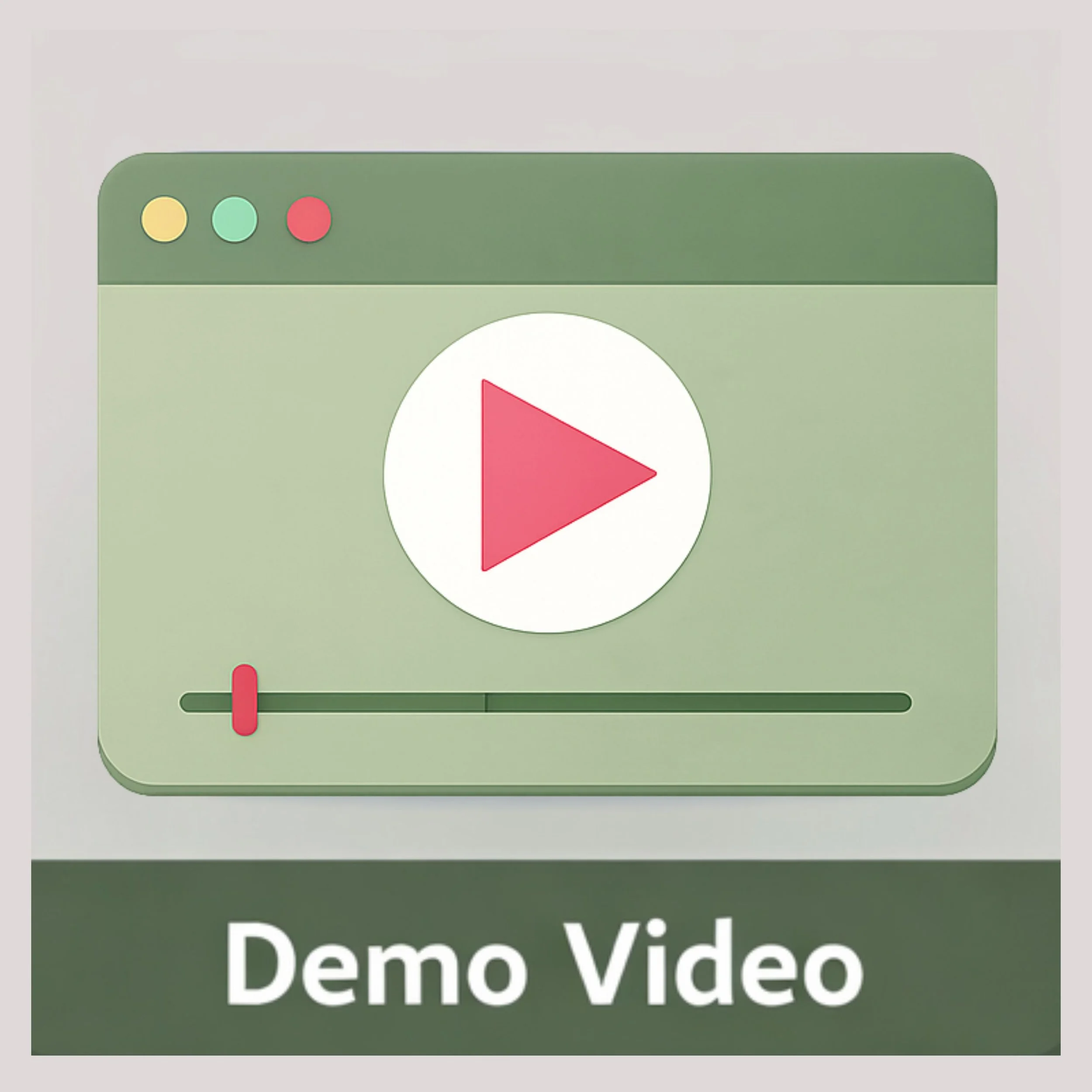 Label Icon - Demo Video - shows a video streaming screen