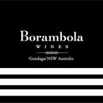 Black and white label for Borambula Wines, Gundagai NSW Australia