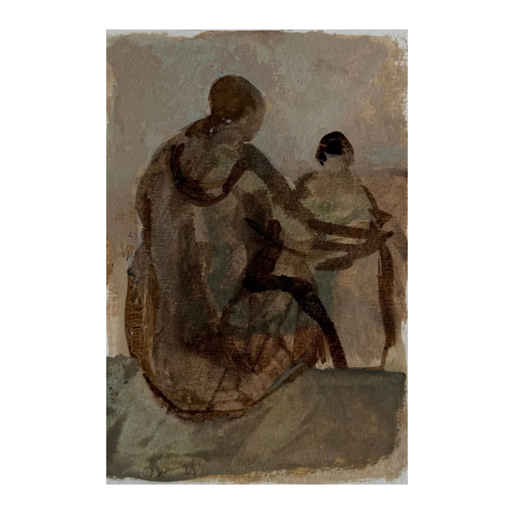 Davina Jackson
Mother and Child
Watercolour and ink on paper
Paper size 15 x 10cm / Framed 42 x 37 cm
£895