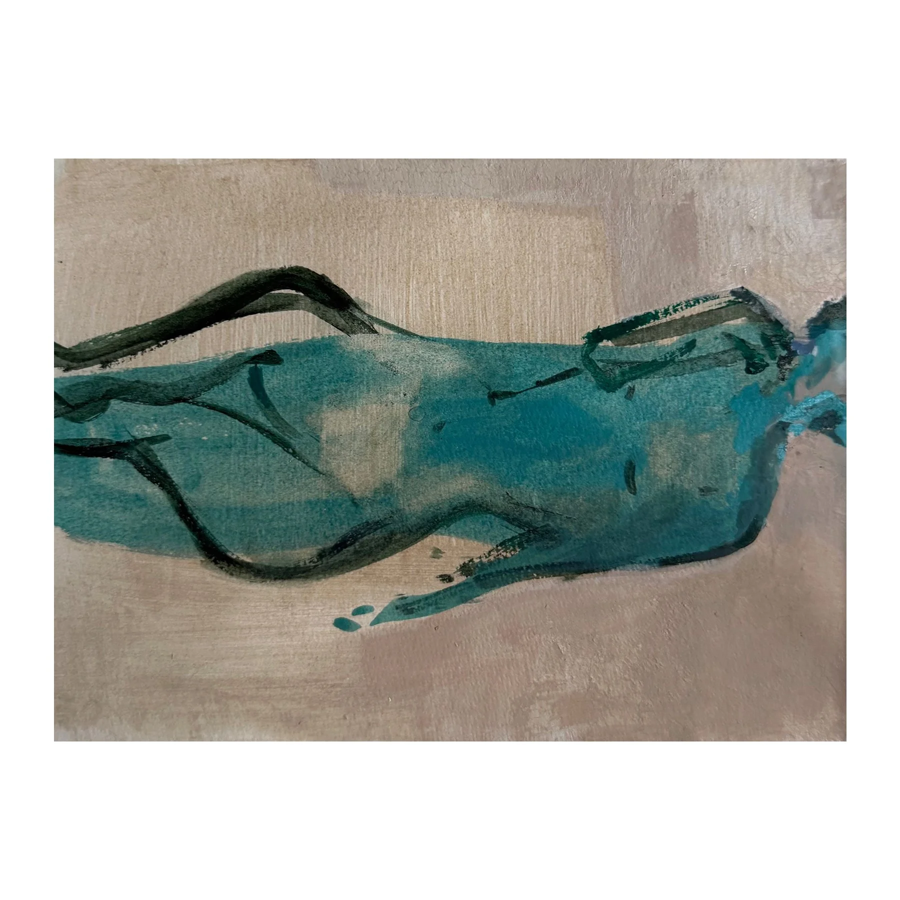 Davina Jackson
Resting Figure in Blue
Watercolour and ink on paper
Paper size 15 x 20 cm / Framed 40 x 33.5 cm
£1,250