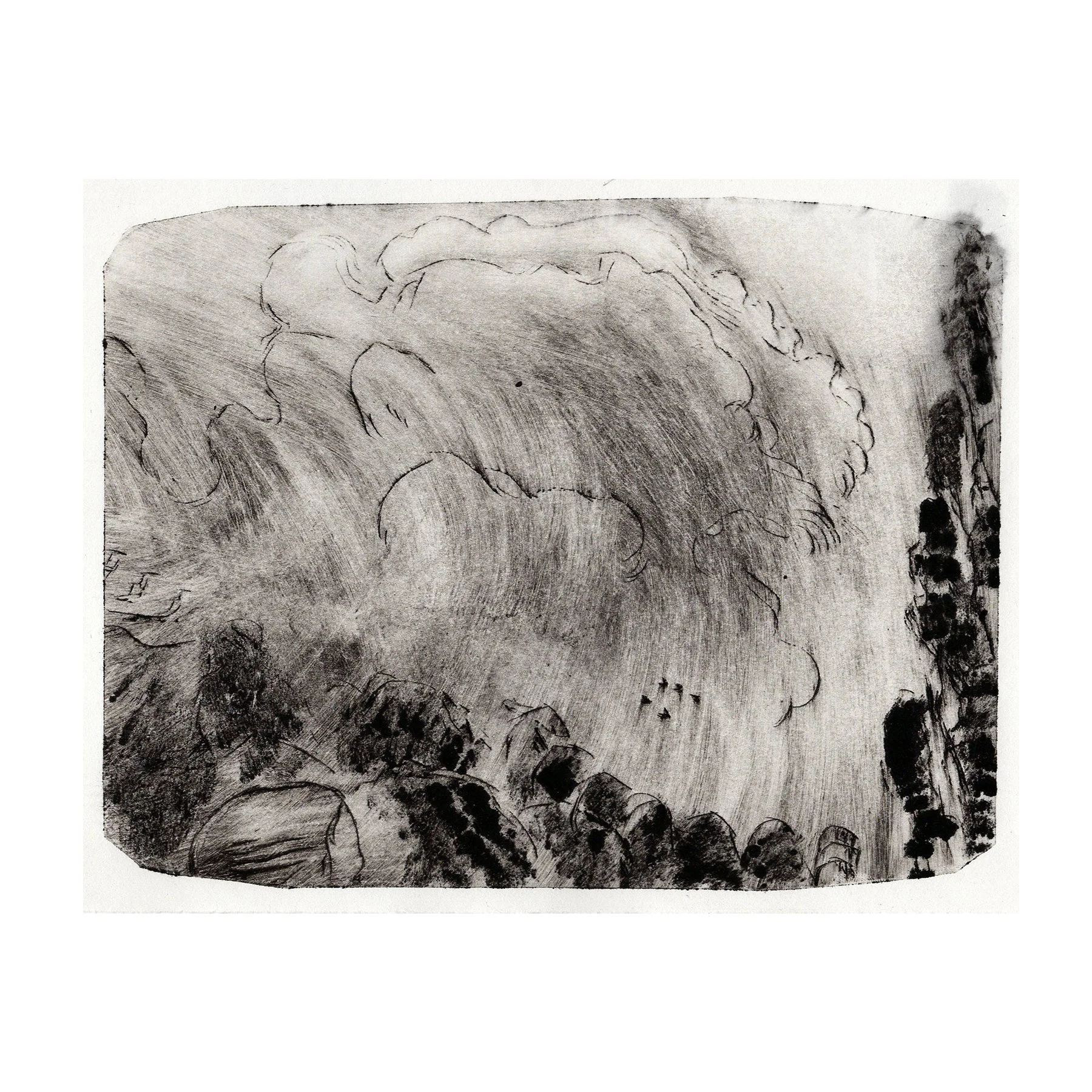 Agnes Treherne
Head, Poplar, Birds
Drypoint monoprint
21 x 27 cm
£580