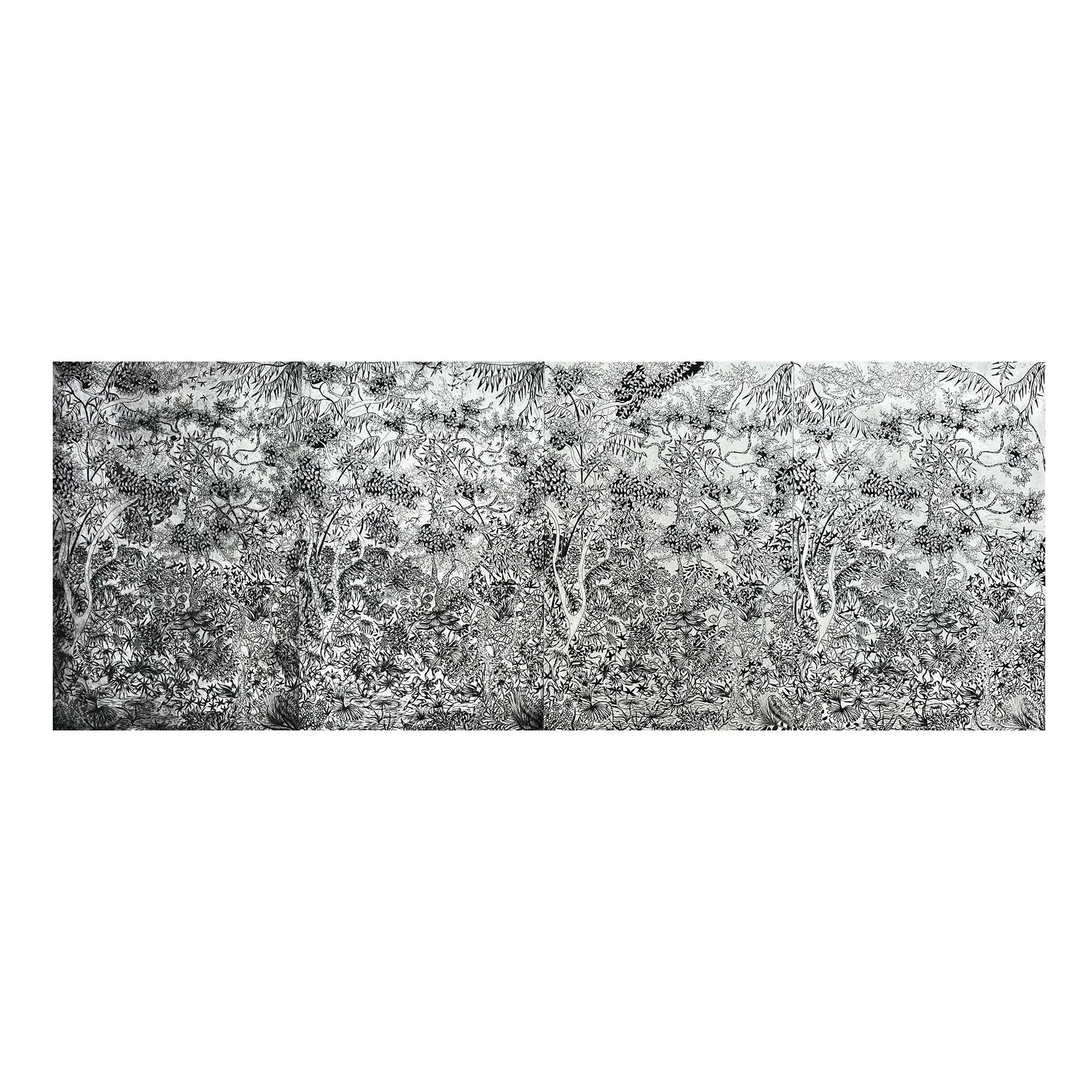 Camille Lewis
Rest in the Wild
Thread, watercolour, oil pastel
30 x 77 cm
£750