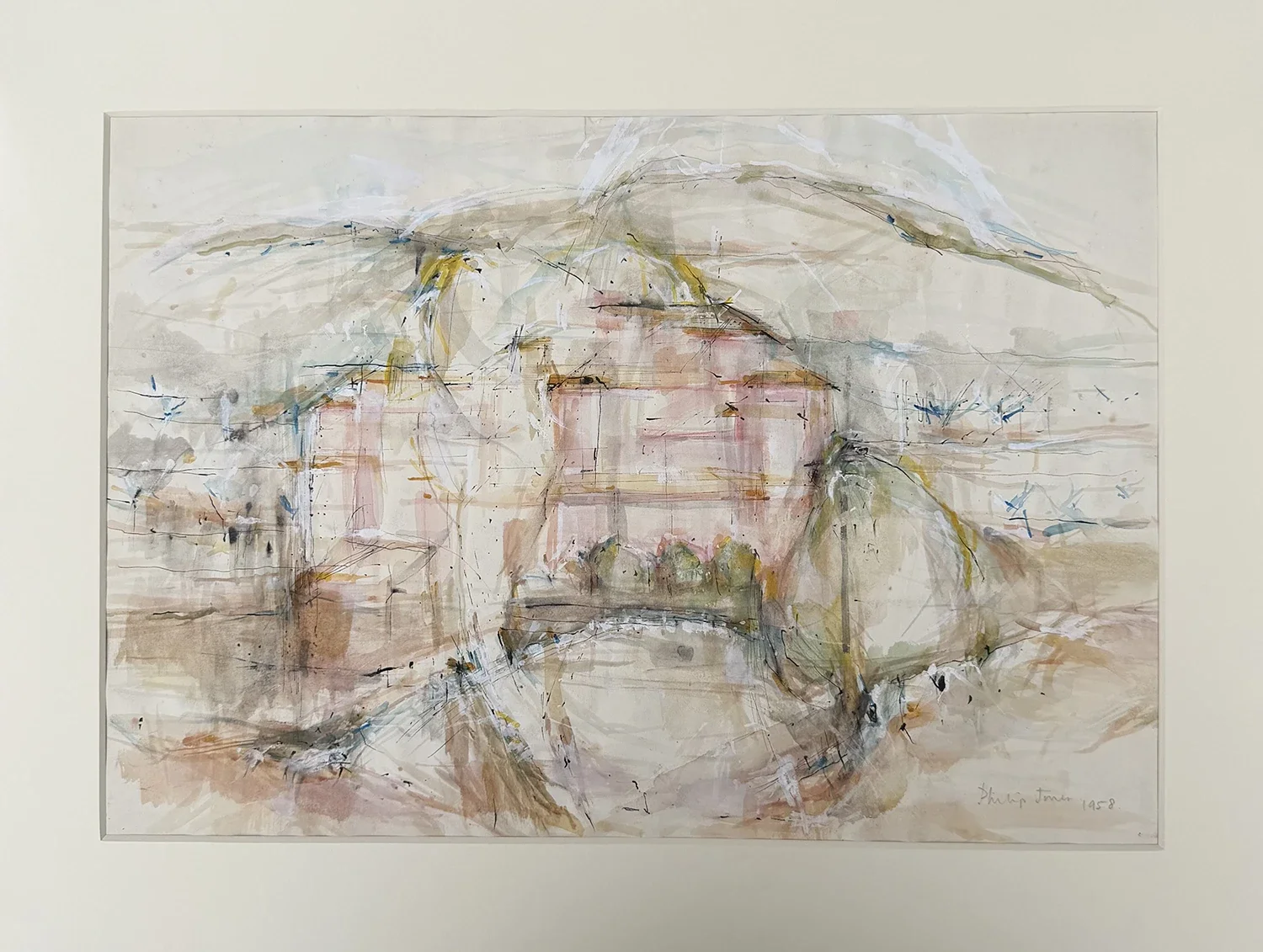Original ink and gouache on paper by artist Philip Jones