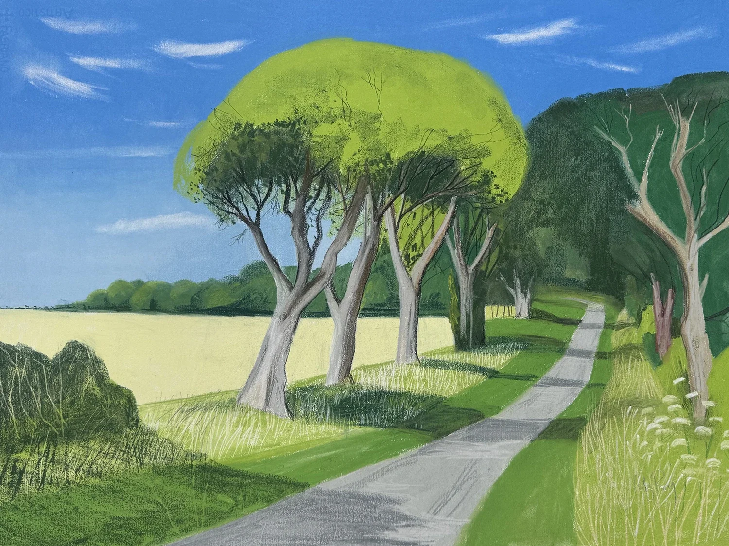 Original pastel on paper by artist Cornelia FitzRoy