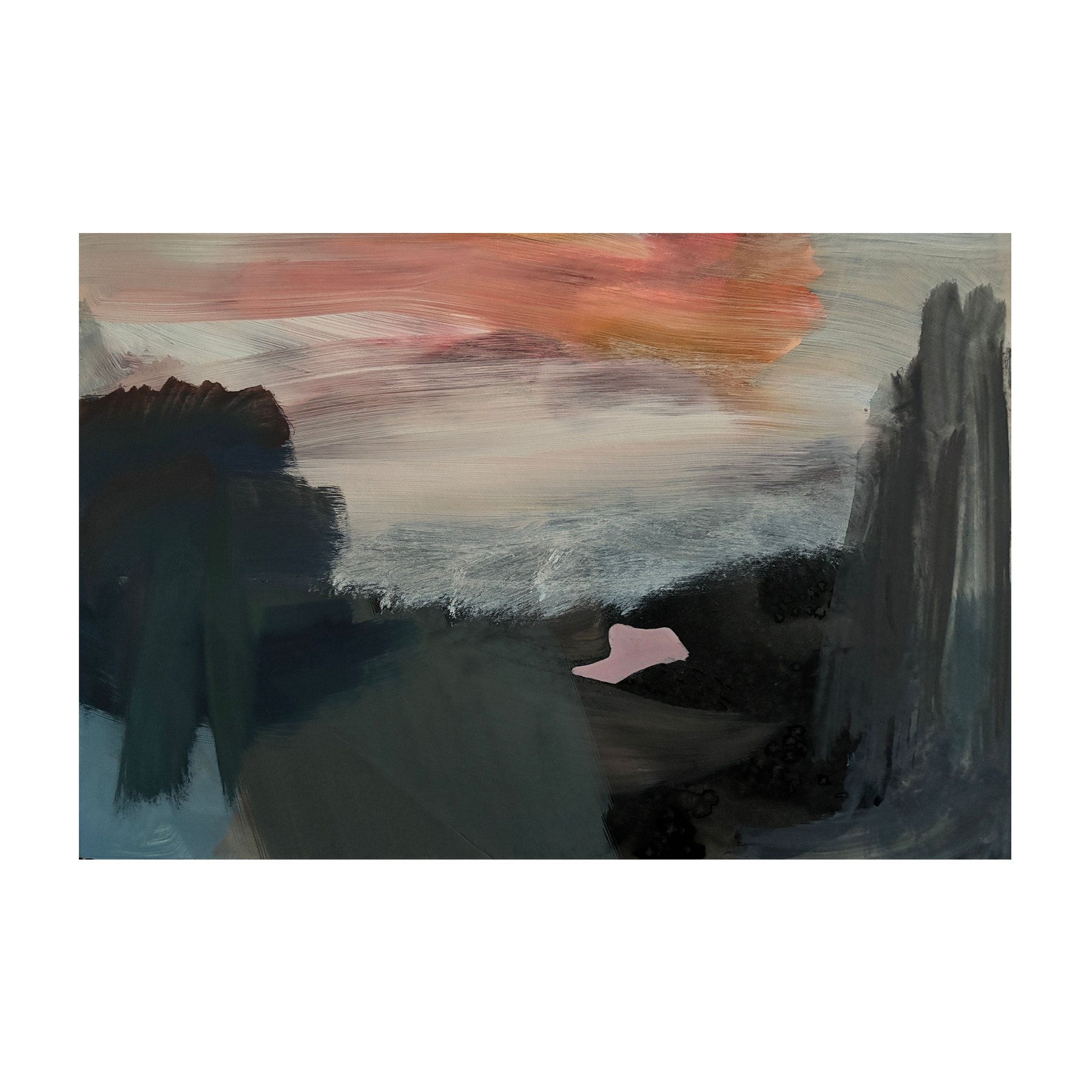 Gabriel Langlands
Pink Pond
Watercolour and gouache on Fabriano paper
57 x 77 cm
£1,400