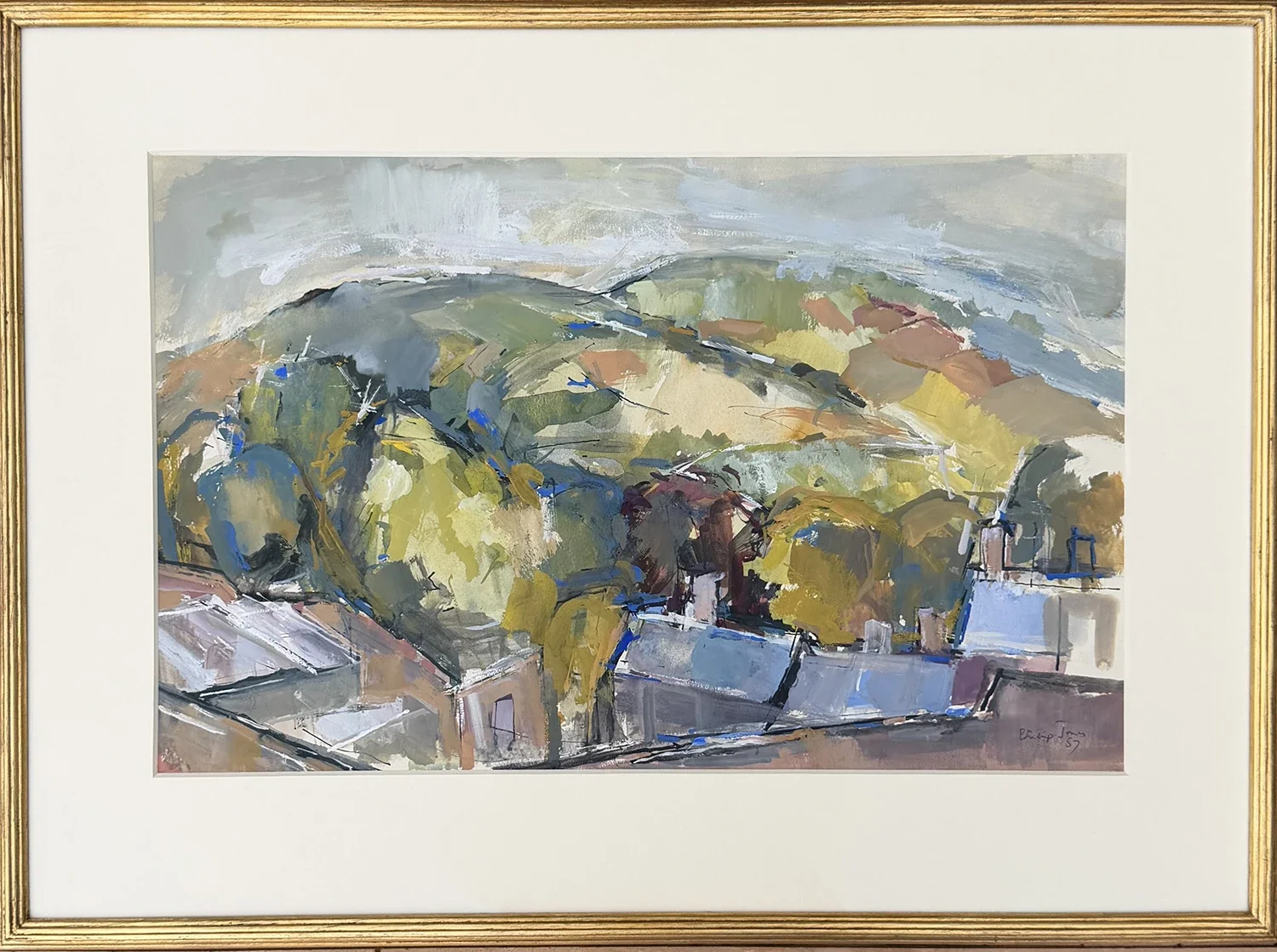 Original ink and gouache on paper by artist Philip Jones