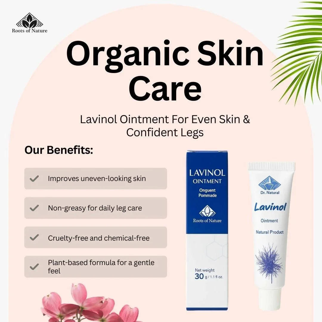 Title Organic Skin Care, benefits listed like vibrant skin and clearer skin, etc.