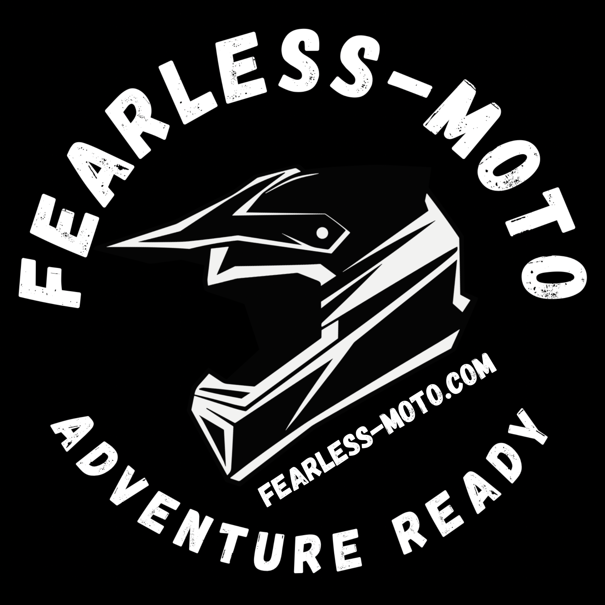 Black and white image featuring a logo with an eagle and text reading 'Fearless Motor.'
