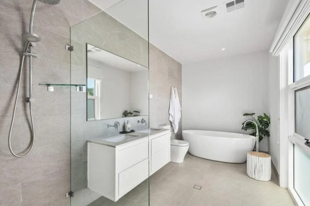 Ensuite bathroom at Fairfax Pavilion luxury accommodation Bowral