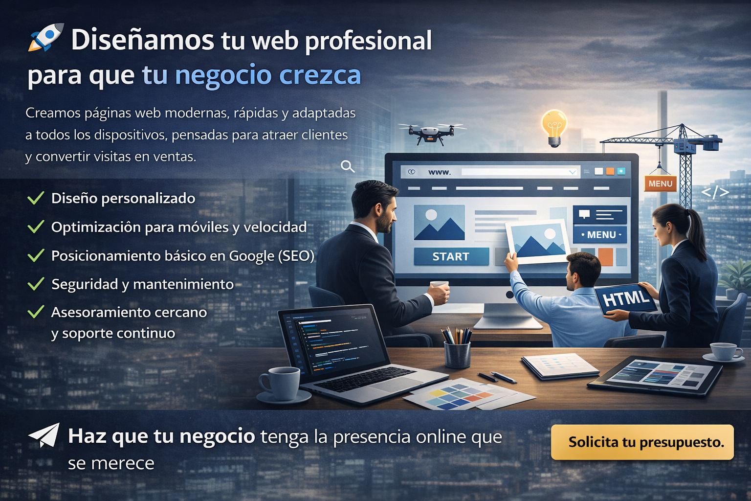 LLevamos haciendo webs profesionales y funcionales más de 15 años. Contáctanos y te contaremos nuestra  forma de trabajar.