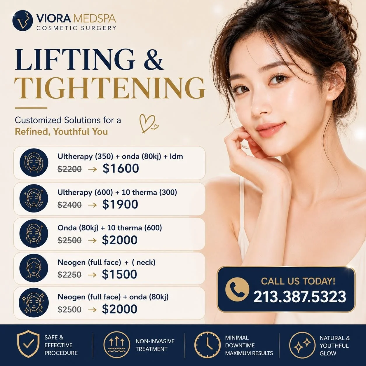 Don&rsquo;t miss this chance to redefine your face shape ✨
Lift, tighten, and improve elasticity &mdash; all in one powerful treatment. 

DM us to book 💌