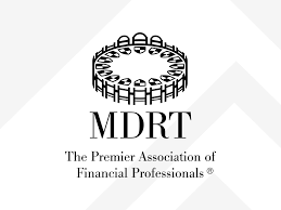 Logo for the Maryland Discount Retail Traders (MDRT) with a graphic of a circular building and text reading 'MDRT, The Premier Association of Financial Professionals'.