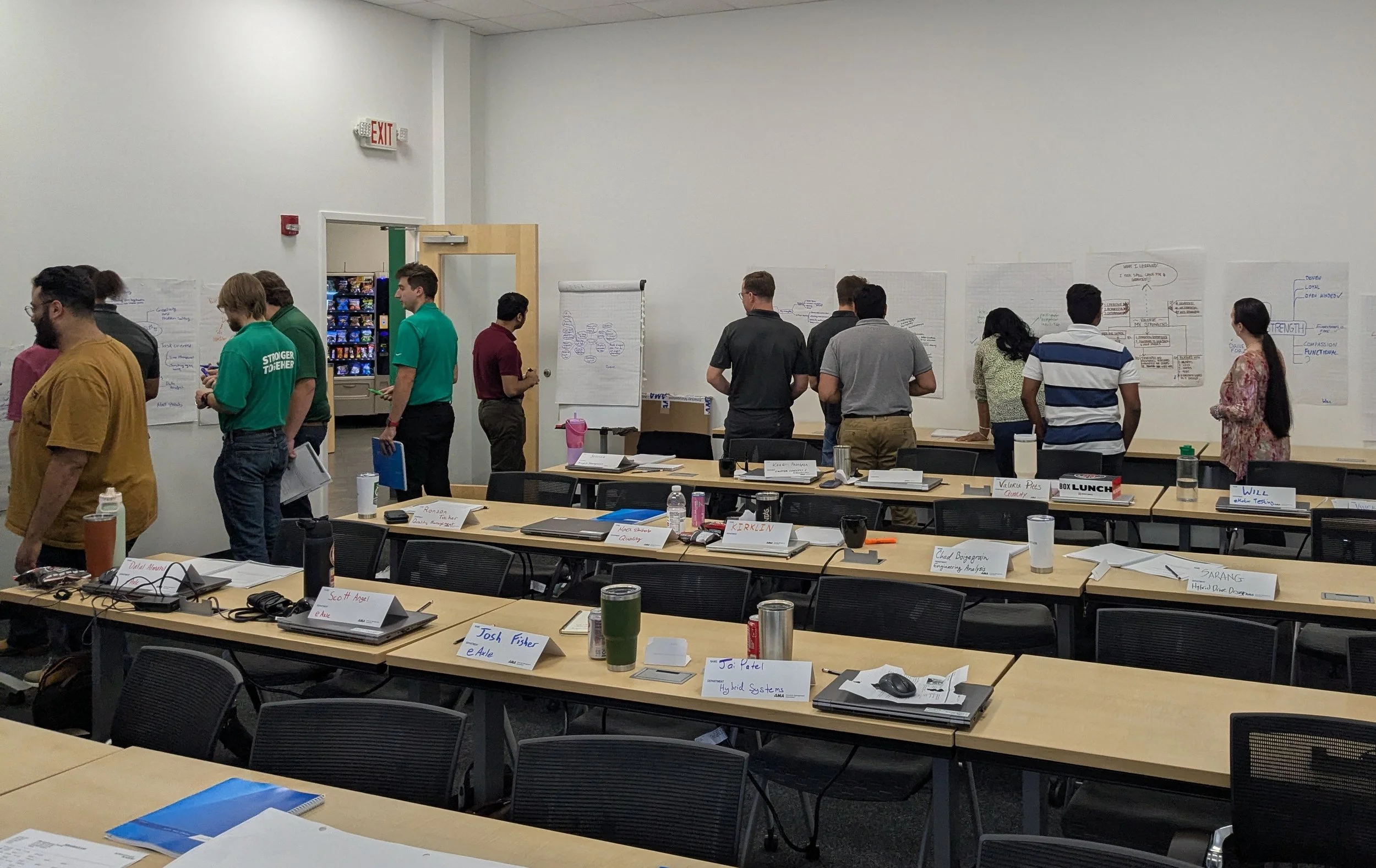 Leadership training class.