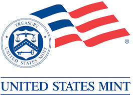 United States Mint logo with an American flag.