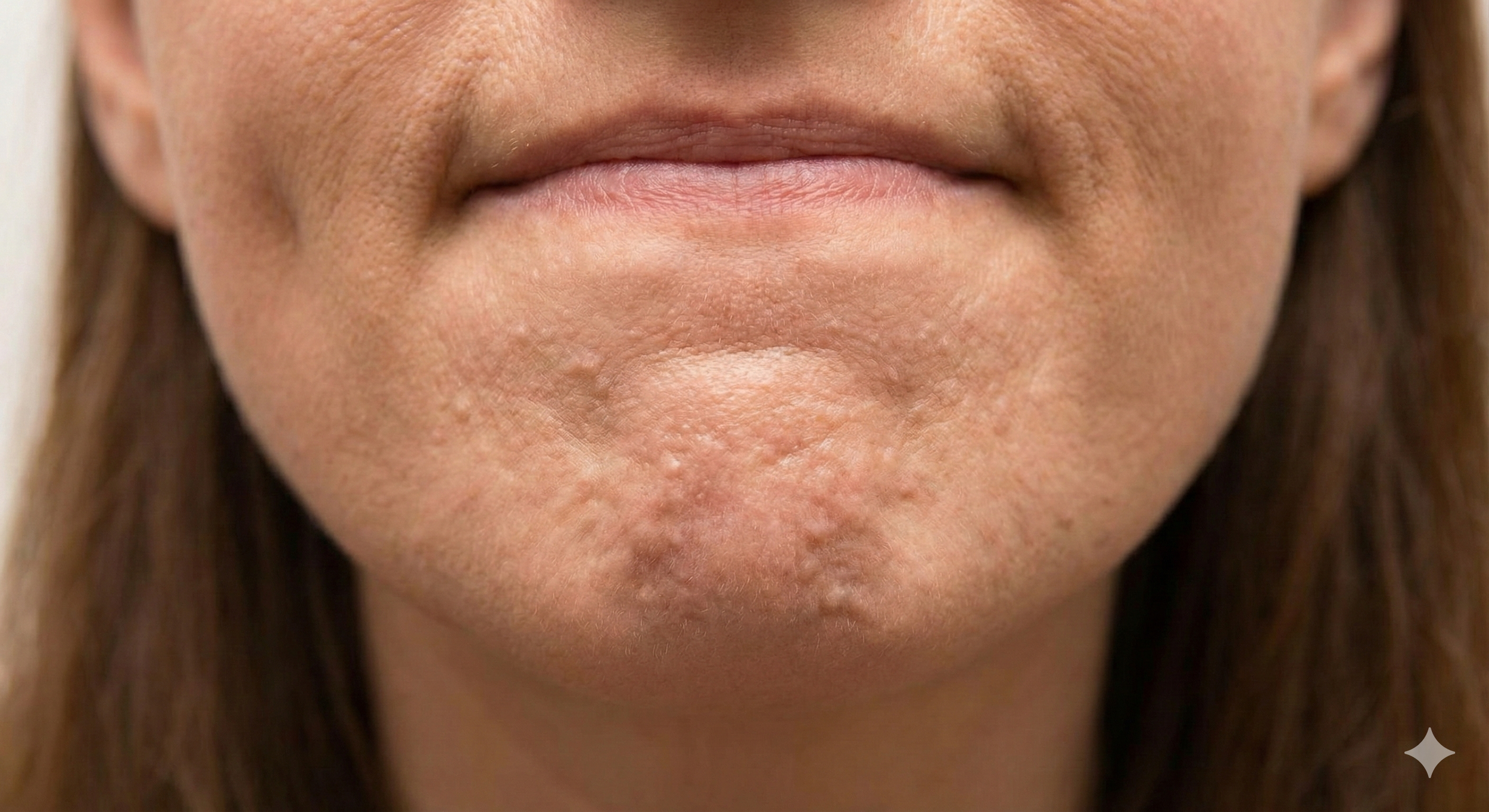 Pebble chin example for botox treatment in manchester