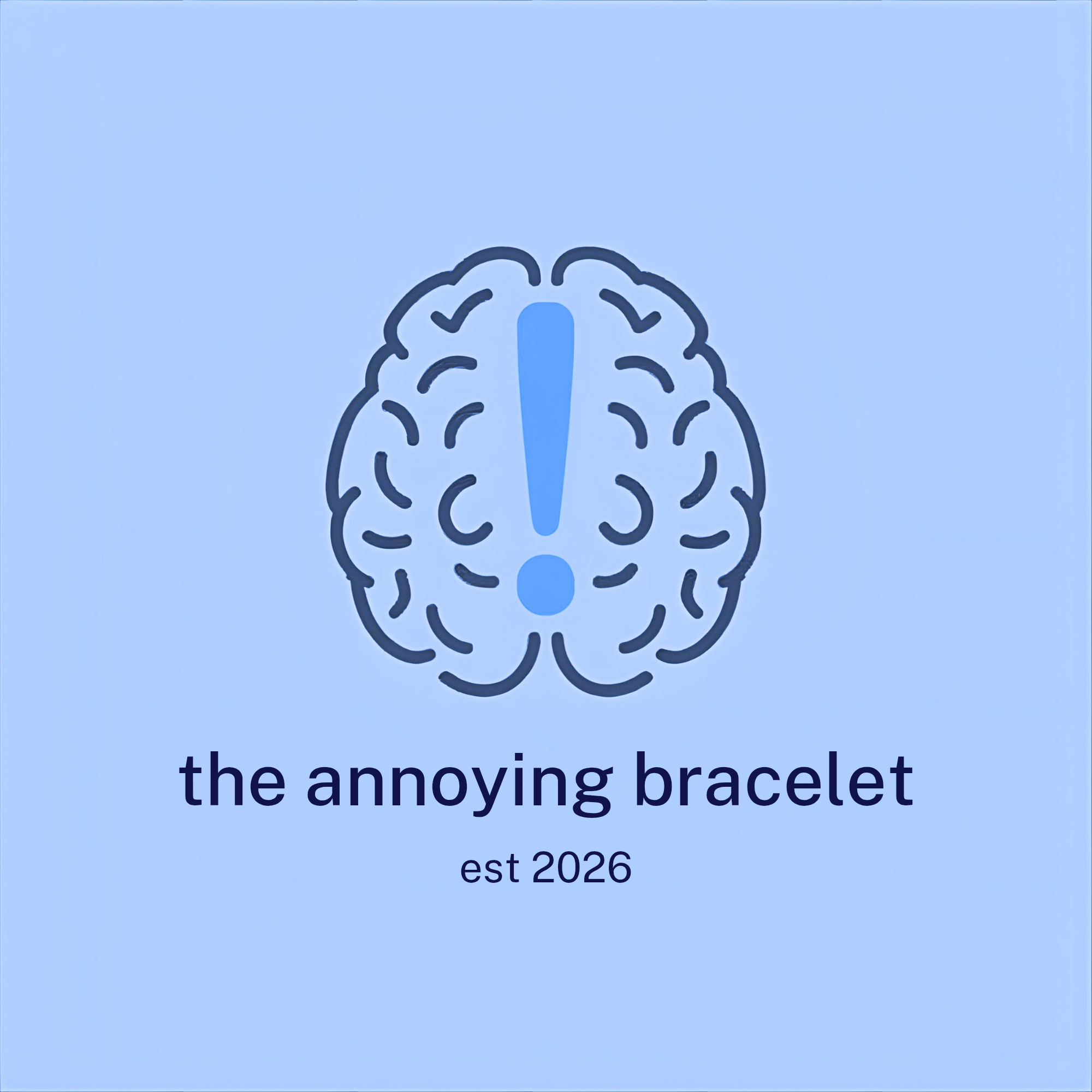 A stylized illustration of a brain with an exclamation mark inside.