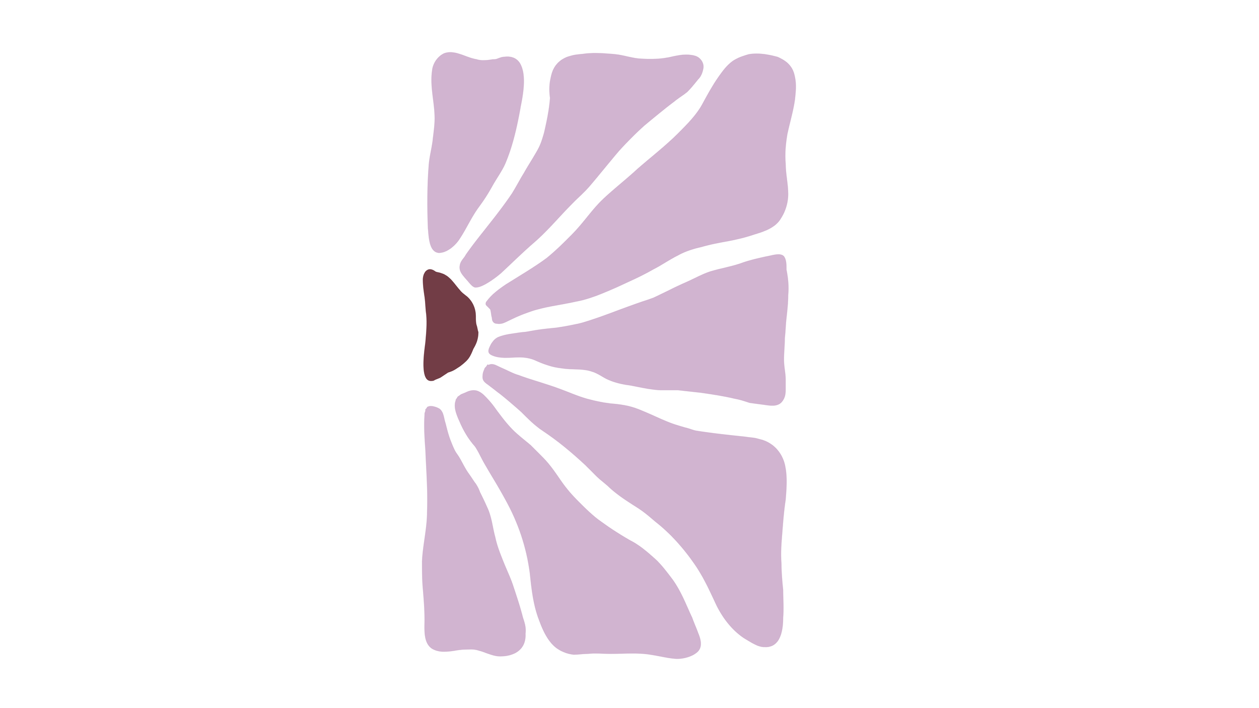 Schematische Darstellung eines Pflanzenzells mit Zellwand, Zellkern, Chloroplasten und anderen Organellen in lila und braun.