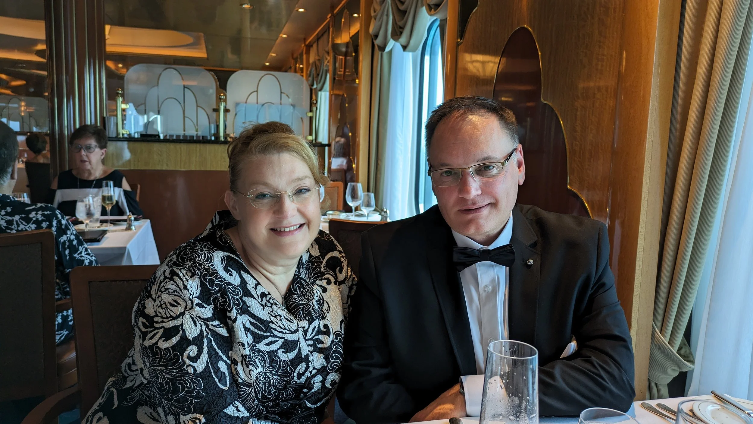 Dinner in the Britannia restaurant