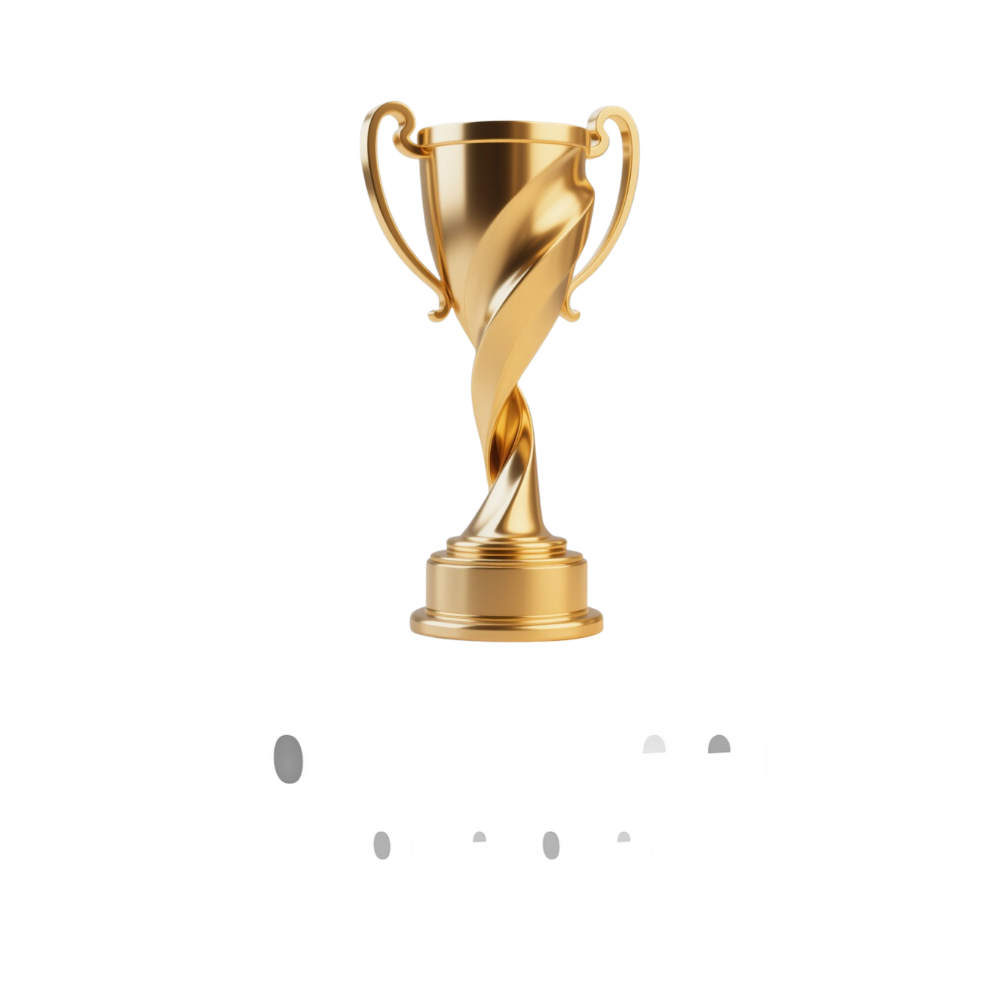 A golden trophy with a twisted design on a black background.