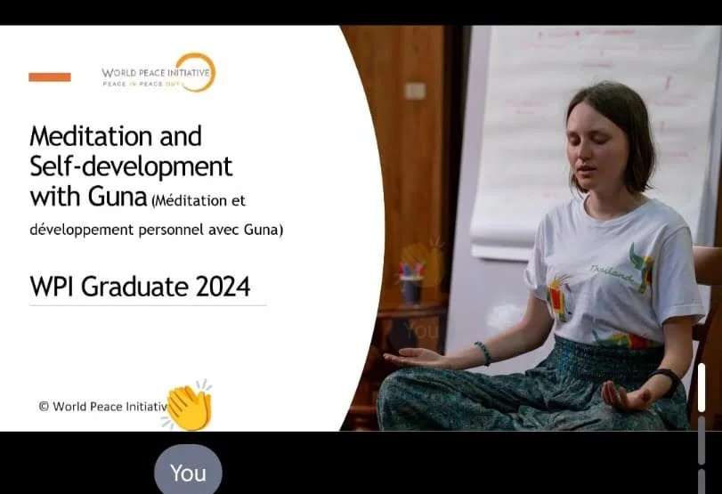 Meditācijas sesija ar studentiem no Gvinejas