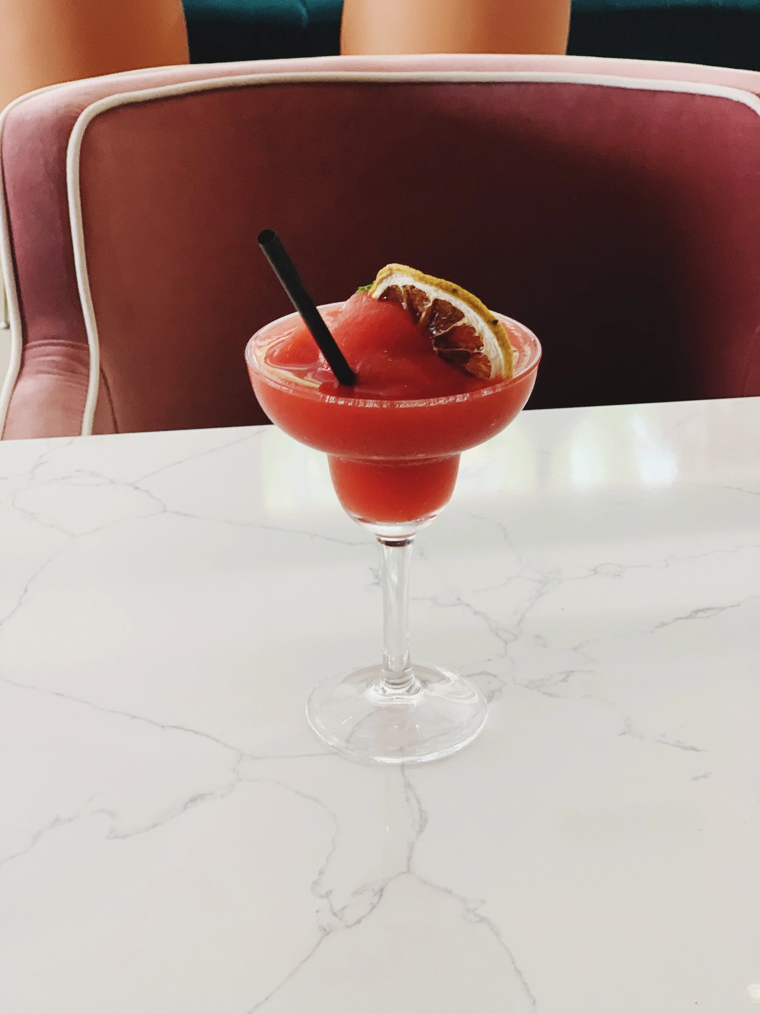 Classic Daikiri served in a stylish glass at Mokelino by the sea.