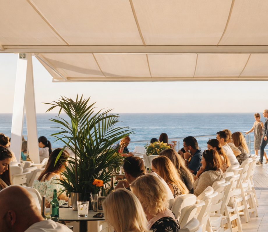 terraza con vistas a la bahia tenerife