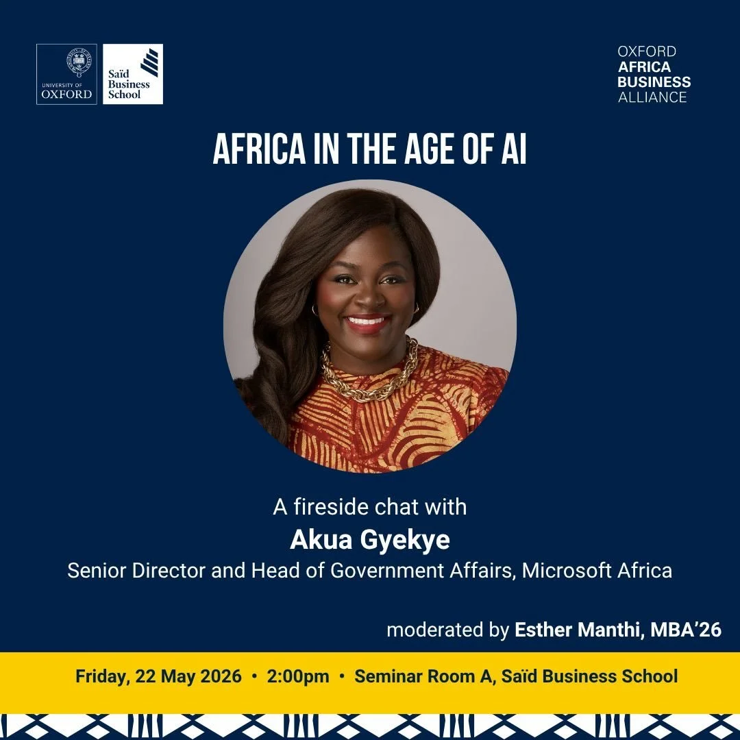 *Africa in the Age of AI: A Fireside Chat with Akua Gyekye* 
What does it take for Africa not only to adopt emerging technologies, but to shape them responsibly? In this intimate, fireside conversation, Akua Gyekye, Senior Director and Head of Govern