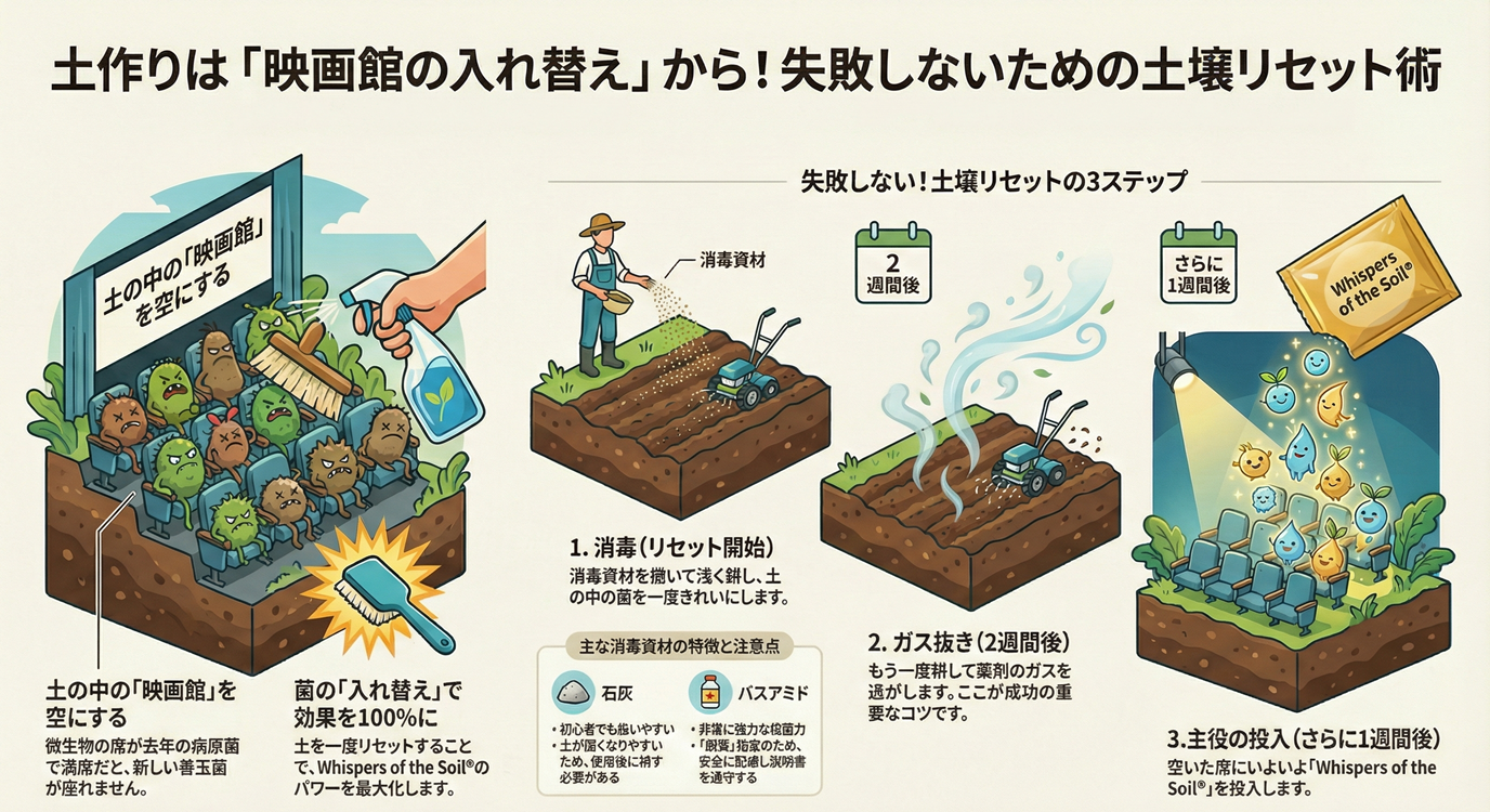 土作りは「映画館の入れ替え」から？失敗しないためのリセット術