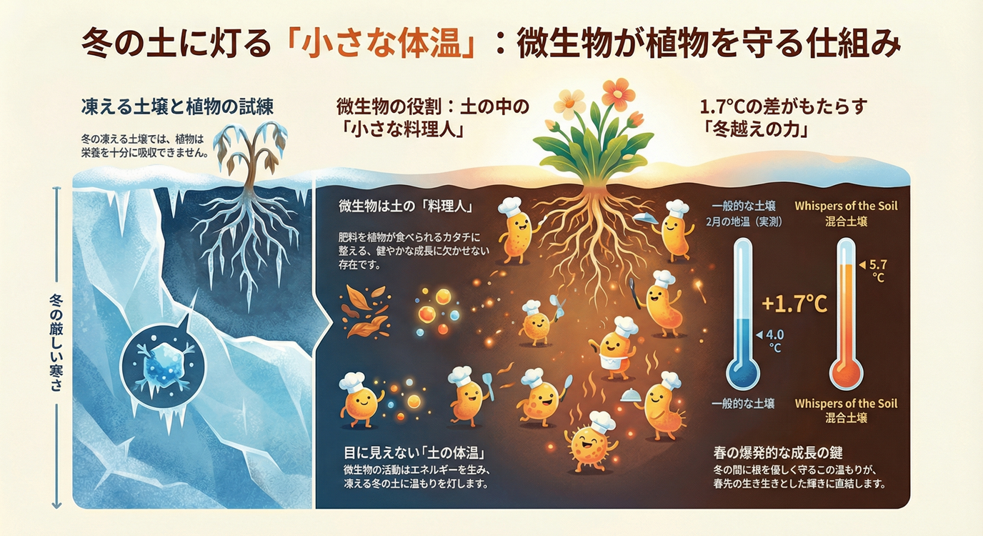 冬の土に灯る、小さな「体温」の話。