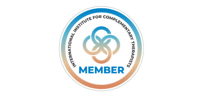 A circular logo with intertwined shapes in blue and beige, and the word 'MEMBER' in bold blue letters at the bottom.